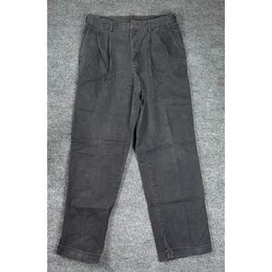 Vintage Abercrombie & Fitch Chino Pants‎ Men's 34 x 33 Black Distressed USA MADE